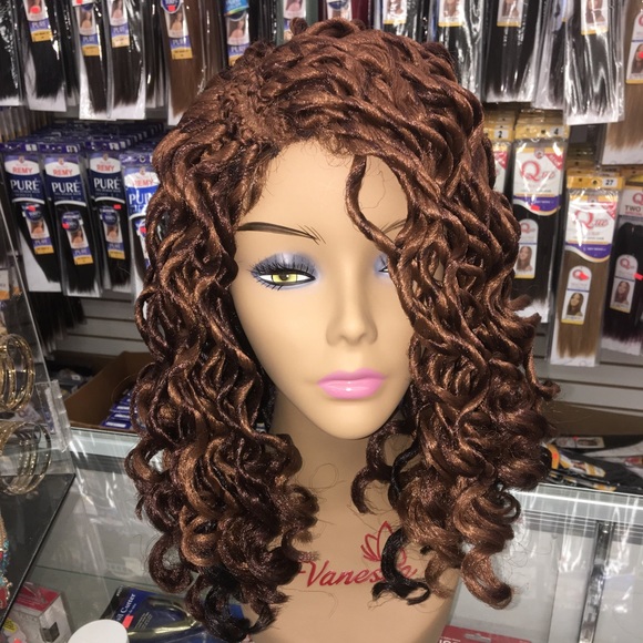 🆕 Curly Faux loc lace part wig - Picture 5 of 7